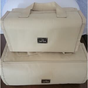 Joy Mangano JM New York Better Beauty Roll Up Detachable Bags Organizer 2 Cases